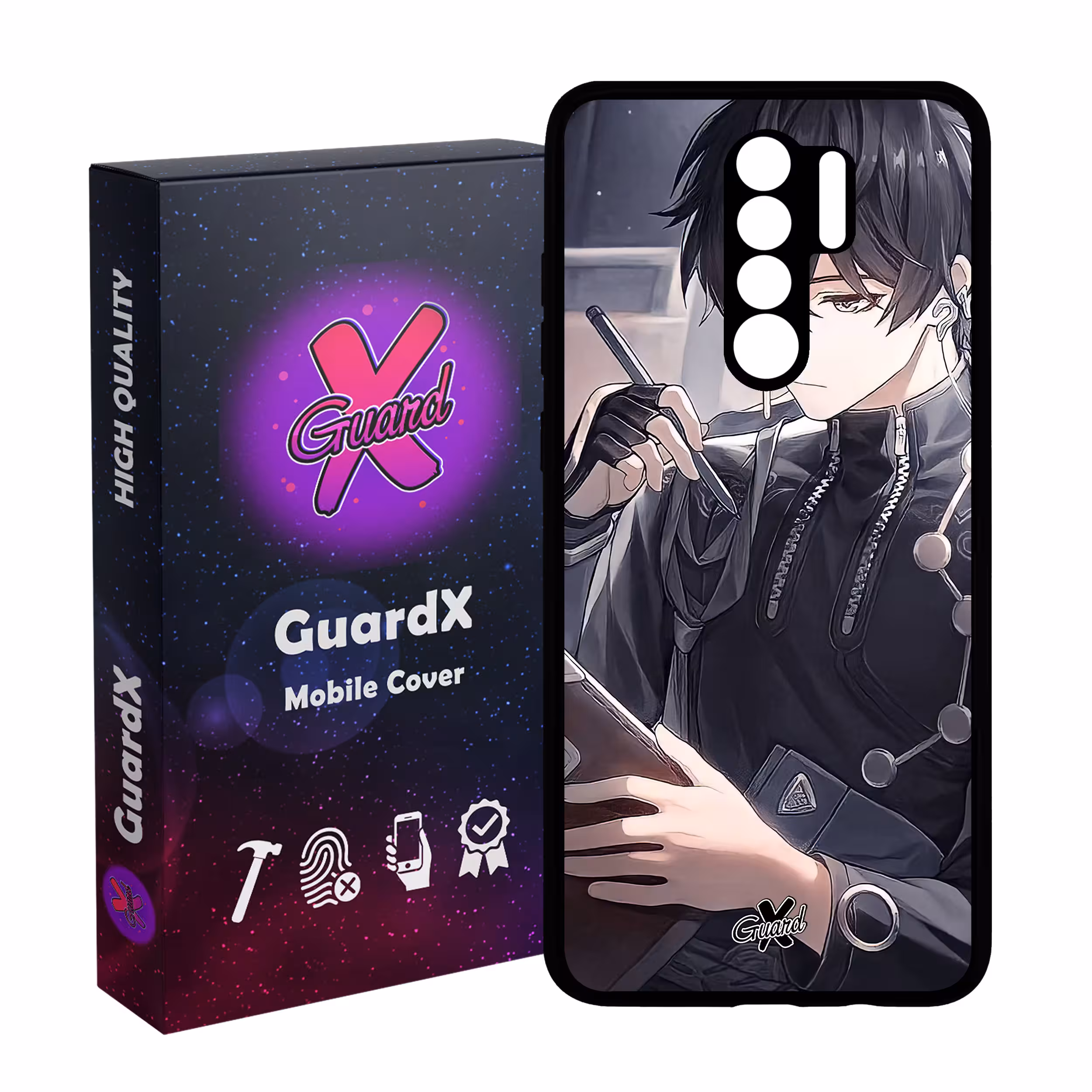 کاور گارد ایکس طرح انیمه مدل Glass10510 مناسب برای گوشی موبایل شیائومی Redmi 9/Redmi 9 Prime/Poco M2