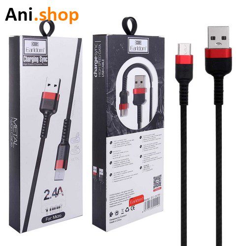 کابل شارژ فست اندروید Earldom مدل EC-043M- مشکی
