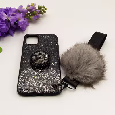 کاور طرح ستاره کد 01 مناسب برای گوشی موبایل اپل iPhone 11 Pro به همراه بند و پایه نگهدارنده