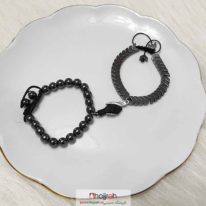 اطلاعات ، قیمت و خرید دستبند دوستی مگنتی طرح مهره ای و حدید کد D183