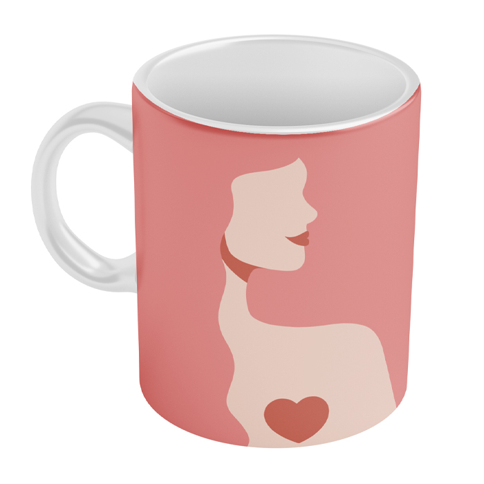 ماگ طرح دختر مینیمال