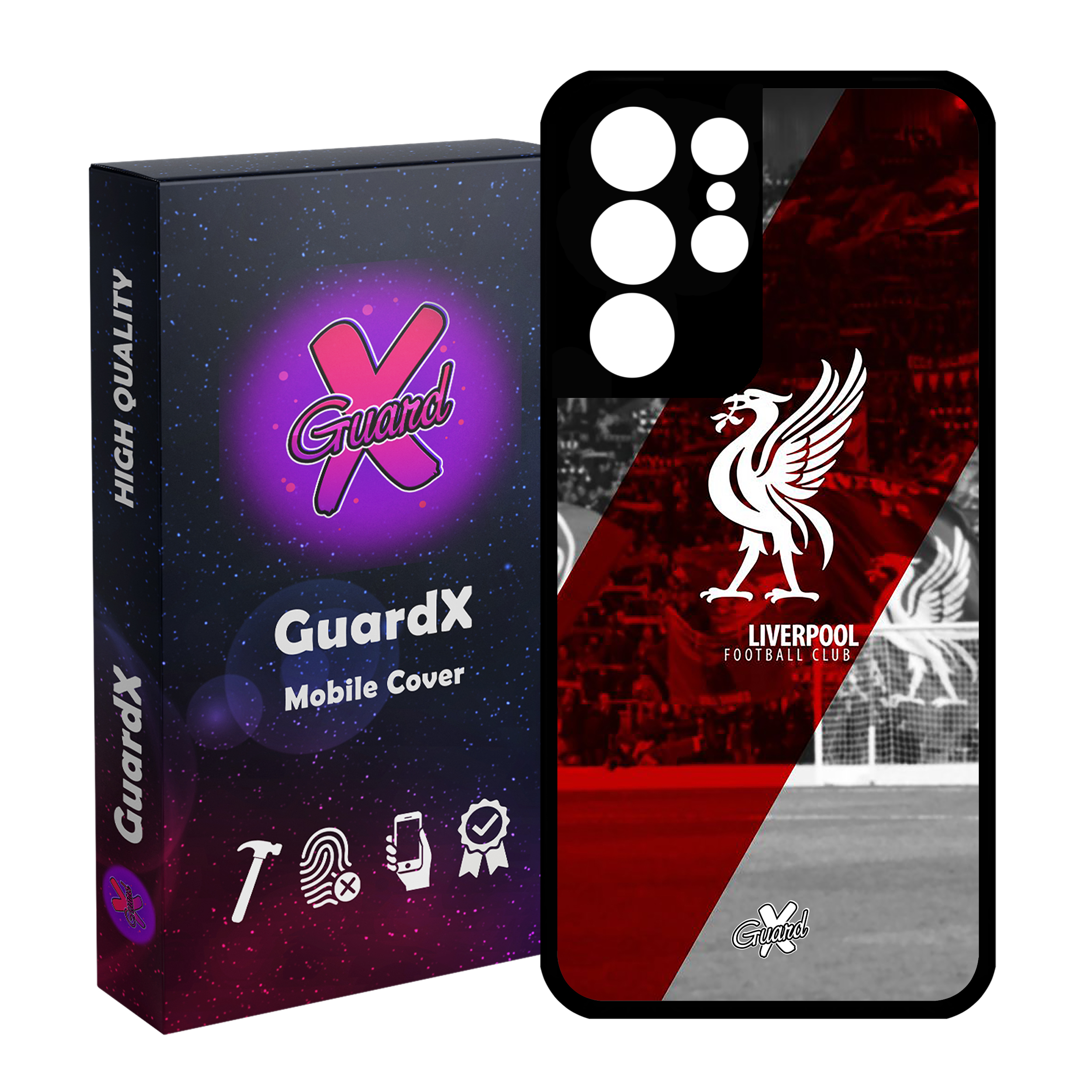 کاور گارد ایکس طرح Liverpool مدل Glass10045 مناسب برای گوشی موبایل سامسونگ Galaxy S21 Ultra