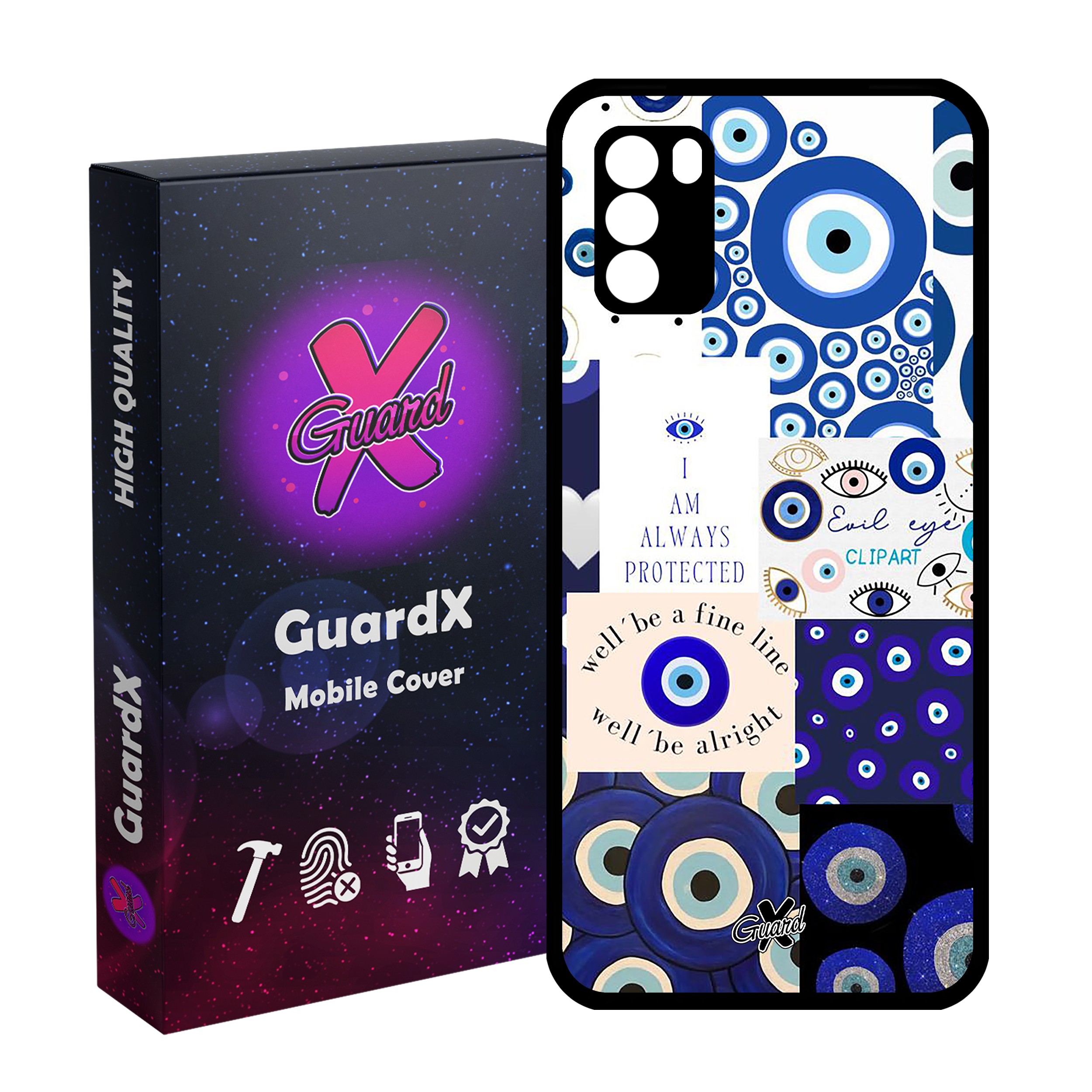 کاور گارد ایکس طرح چشم نظر مدل Glass10430 مناسب برای گوشی موبایل شیائومی Poco M3