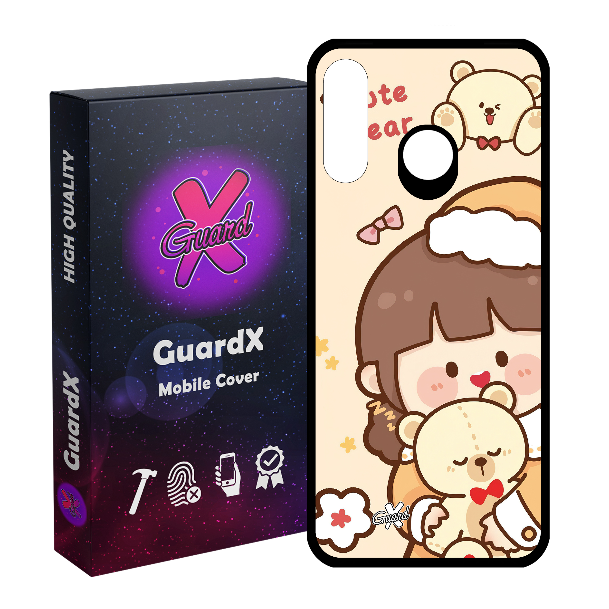 کاور گارد ایکس طرح Girl مدل Glass10524 مناسب برای گوشی موبایل هوآوی P30 Lite/Nova 4E