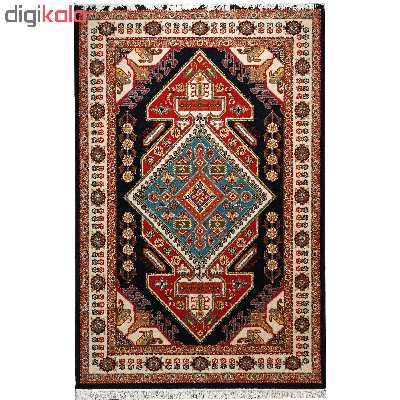 فرش ماشینی زمرد مشهد 260 زمینه سرمه ای