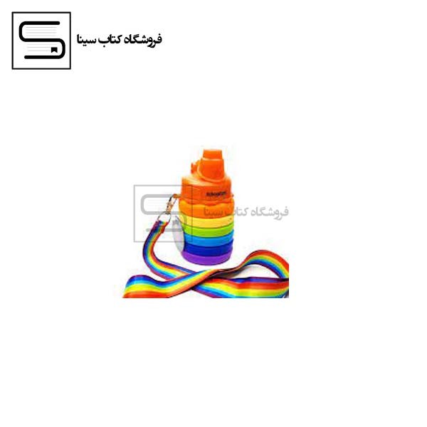قمقمه سیلیکونی آکاردئونی درب نارنجی کد FA9313
