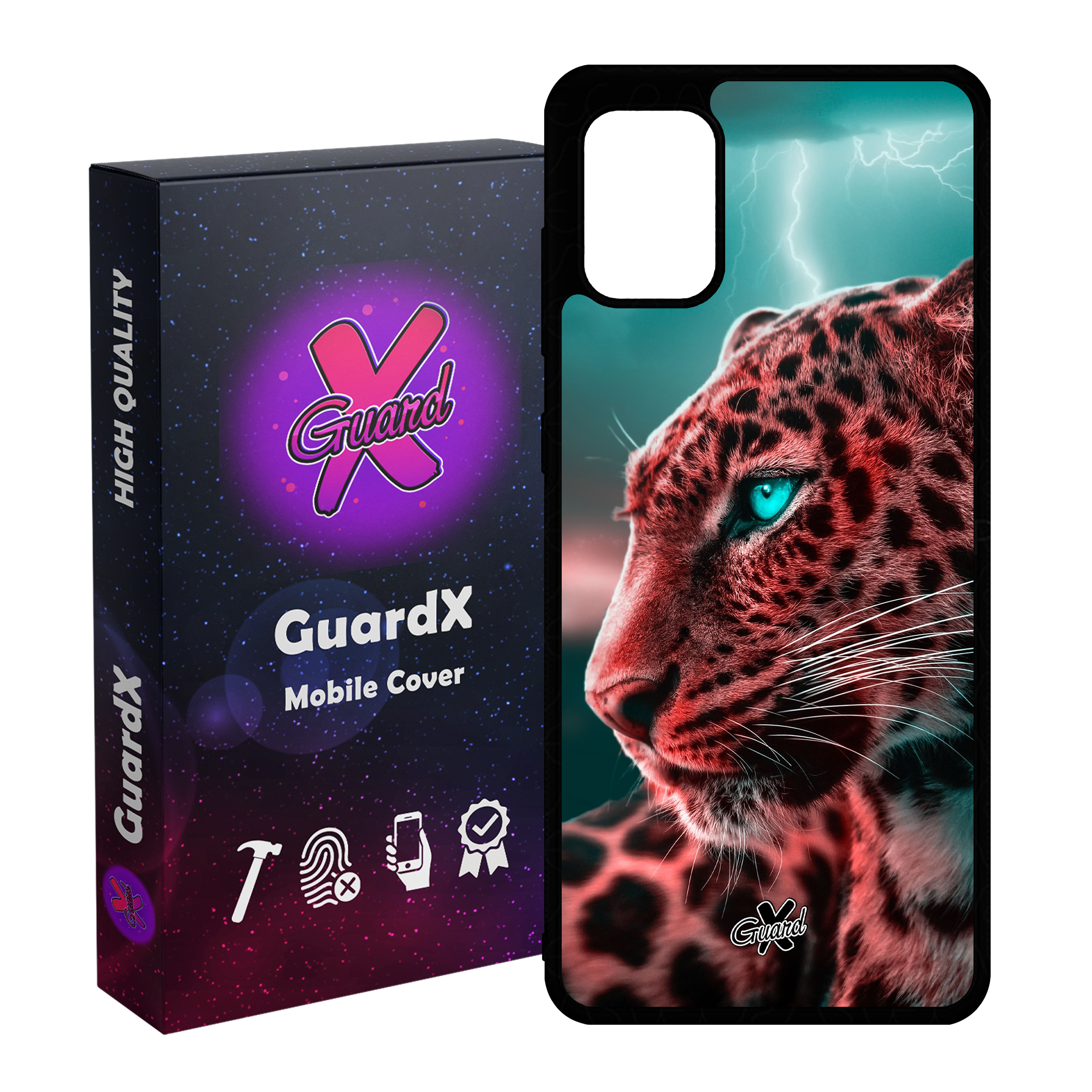 کاور گارد ایکس طرح پلنگ مدل Glass10233 مناسب برای گوشی موبایل سامسونگ Galaxy A71