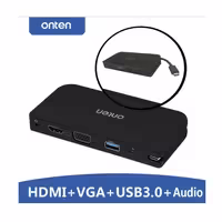 مبدل TYPE-C اونتن مدل Typec to HDMI VGA USB Type-c adapter OTN-9163