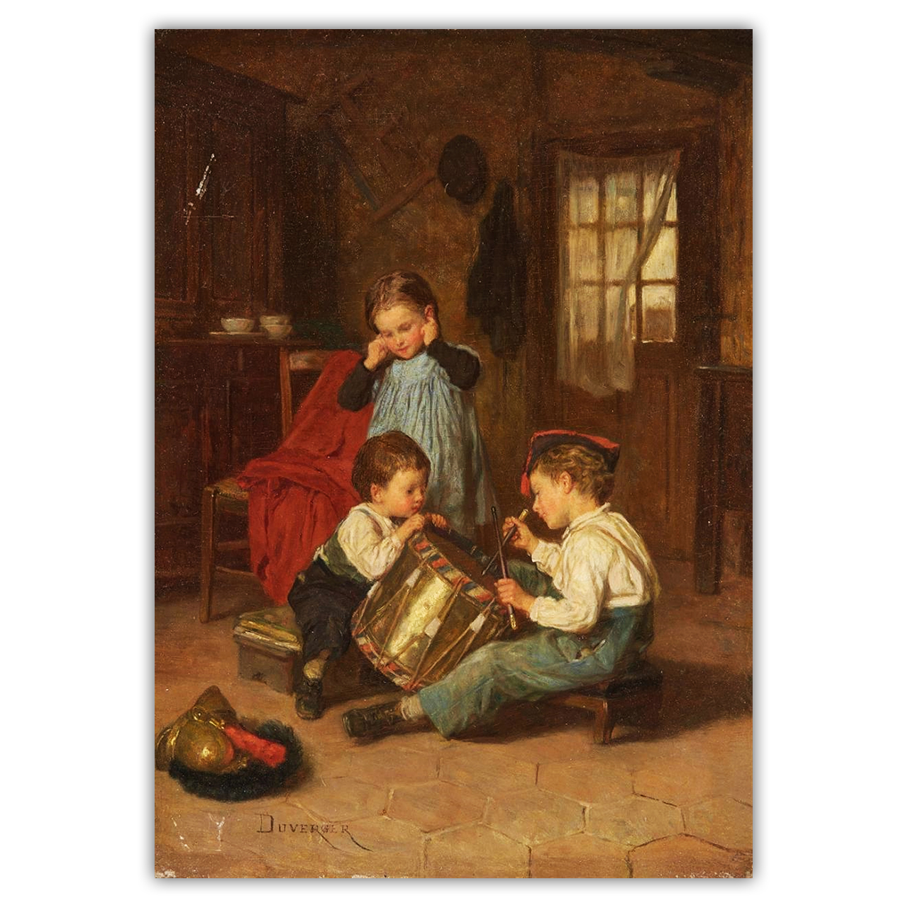 تابلو شاسی طرح دنیای کودکی اثر امانوئل دوورگر کد PR093