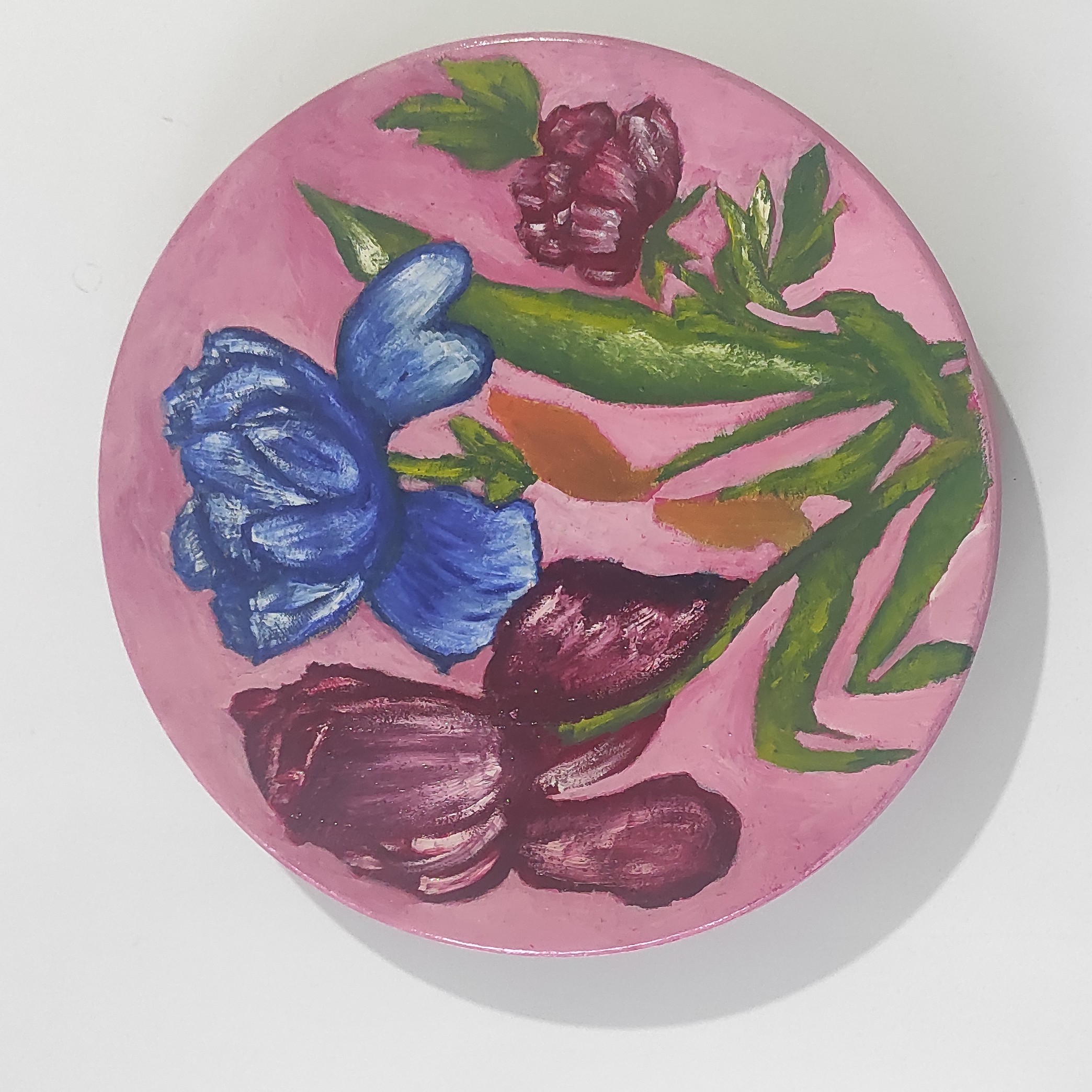 نقاشی سفال طرح گل