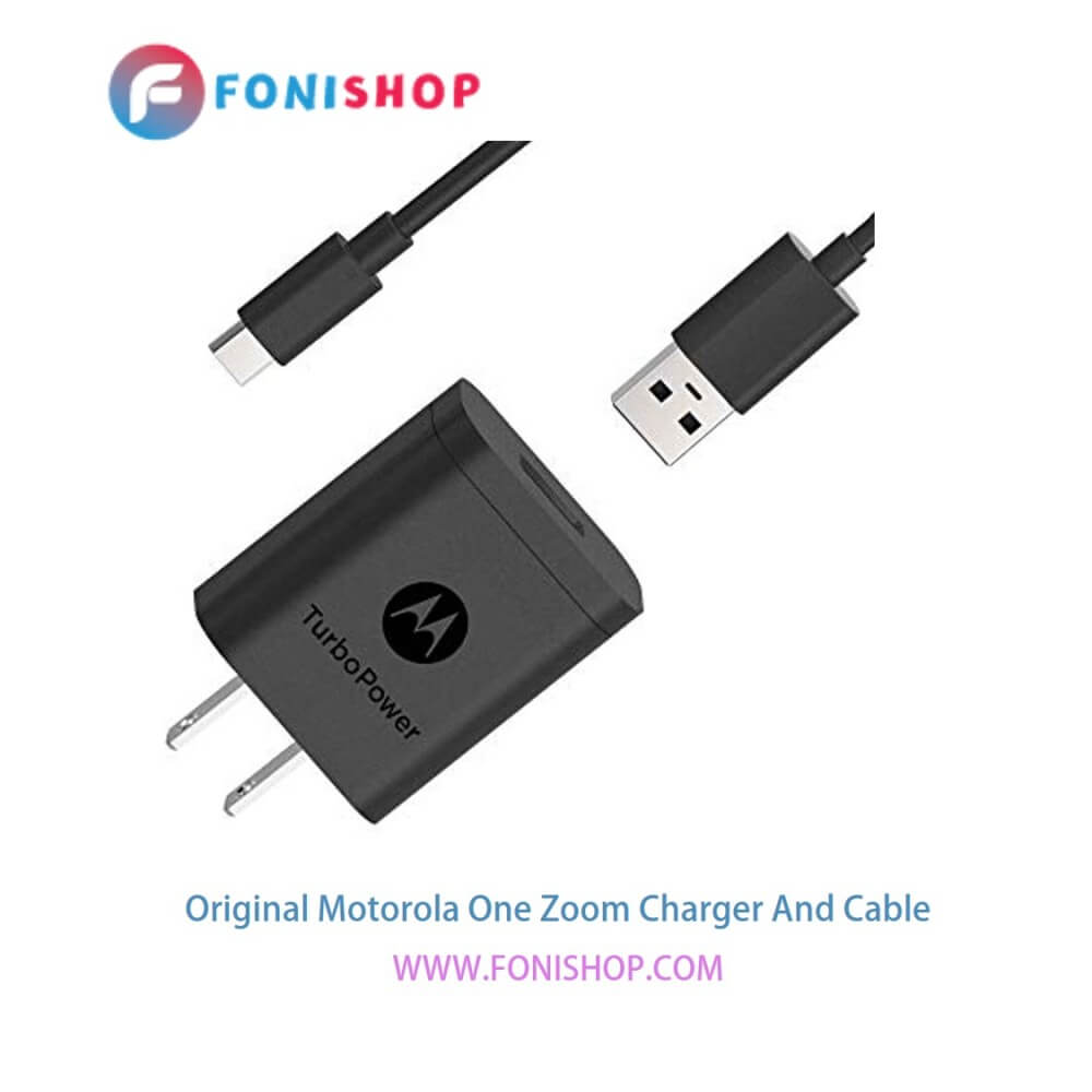 کابل و شارژر فست شارژ اصلی موتورولا Motorola One Zoom