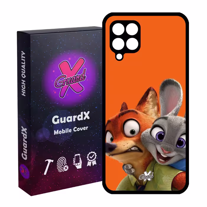 کاور گارد ایکس طرح Zootopia مدل Glass10047 مناسب برای گوشی موبایل سامسونگ Galaxy A12
