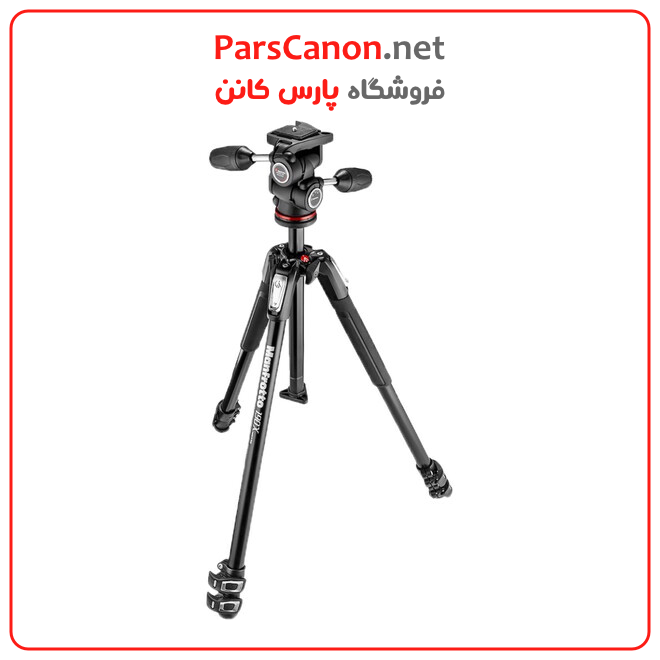 سه پایه عکاسی مانفرتو Manfrotto MK190X3-3W1 Aluminum Tripod with 804 MK II 3-Way Pan/Tilt Head