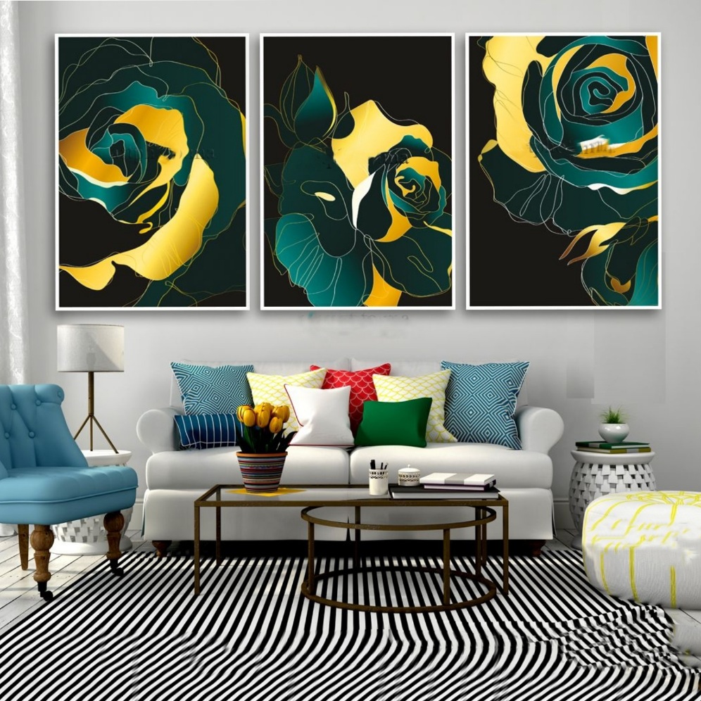 تابلو مدل دکوراتیو کد 4080 مجموعه 3 عددی