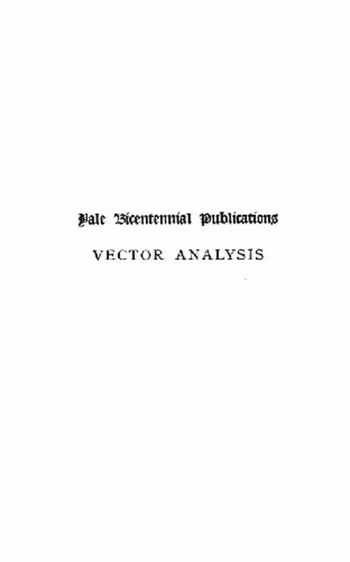 خرید و دانلود نسخه کامل کتاب Vector analysis