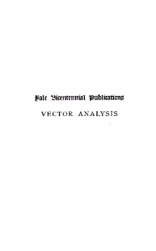 خرید و دانلود نسخه کامل کتاب Vector analysis