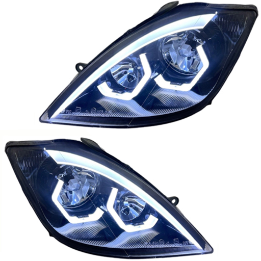 خرید چراغ جلو تیبا طرح BMW ابروسه بعدی (چپ و راست) سفید | اتوموبی
