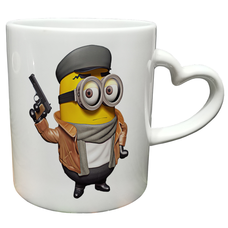 ماگ مدل دسته قلبی طرح مینیون کد 82