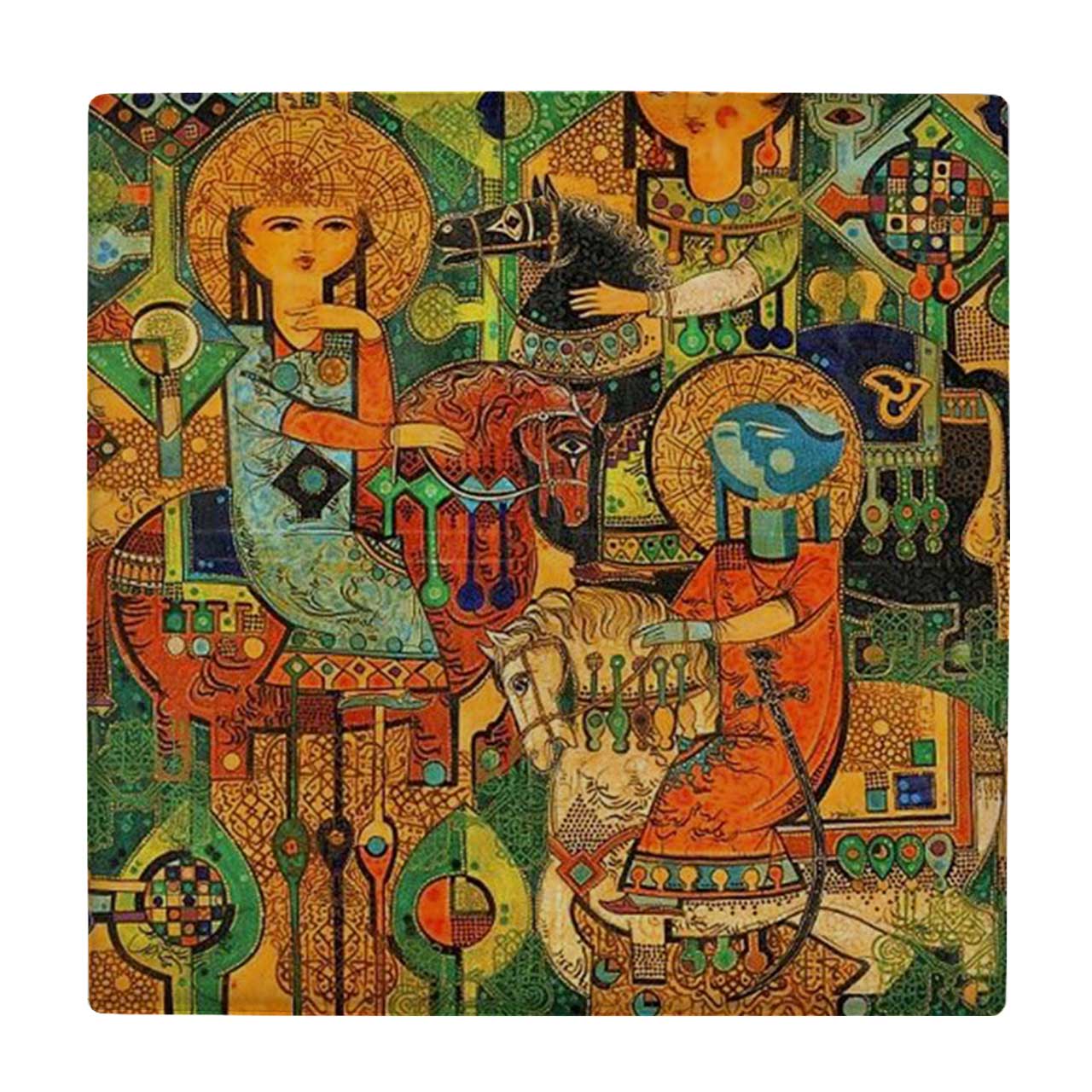  زیر لیوانی طرح مینیاتور ایرانی کد    4073130_2768