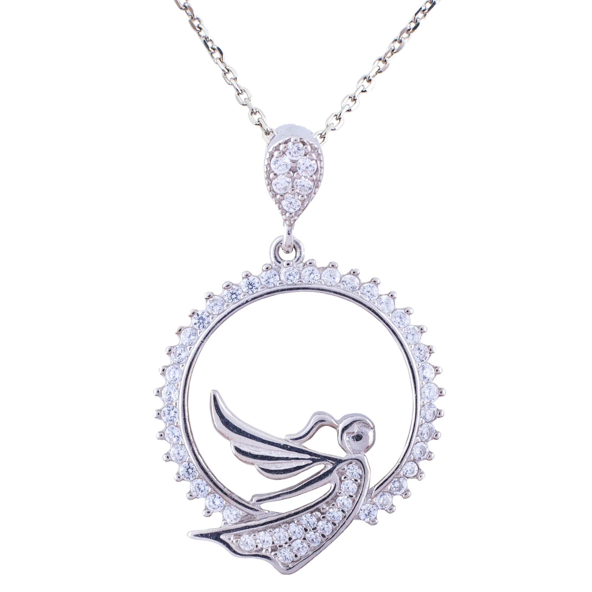 گردنبند نقره دخترانه مدل فرشته SLN_M100