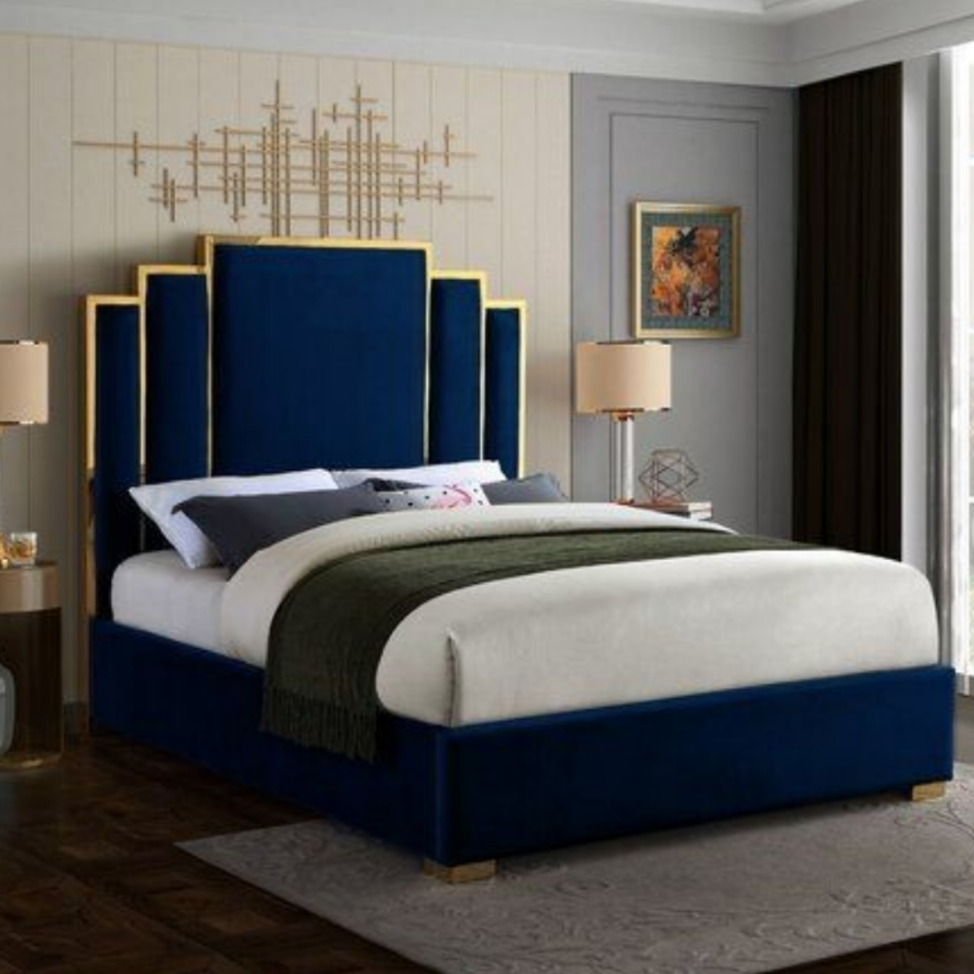 تخت خواب دو نفره مدل باربد سایز 160x200 سانتی متر