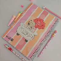 دفترهای 100 برگ باکیفیت برند ایمان طرح گربه 
جلدشون مجلد هستش
سیمی
حاشیه دار
خط داره و رنگ خطوطش آبی و بسیار با کیفیت 