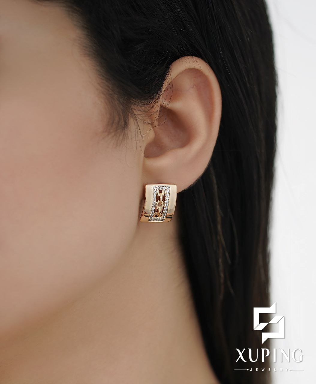 گوشواره ژوپینگ اصل با روکش طلا(18-24عیار) کد XPE234