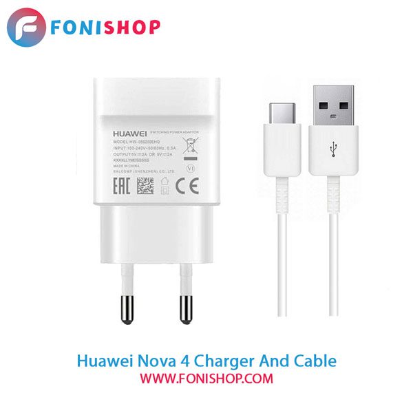 کابل و شارژر فست شارژ اصلی هوآوی Huawei Nova 4