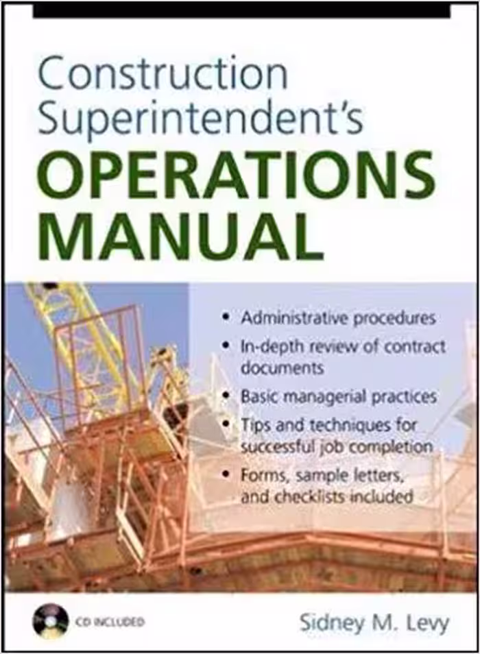 󾕇 دانلود کتاب Construction Superintendent Operations Manual, 2003 - دانلود کتاب های دانشگاهی