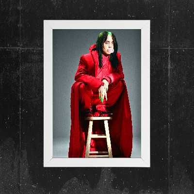 تابلو آرتیفن طرح billie eilish کد 129W مجموعه 2 عددی