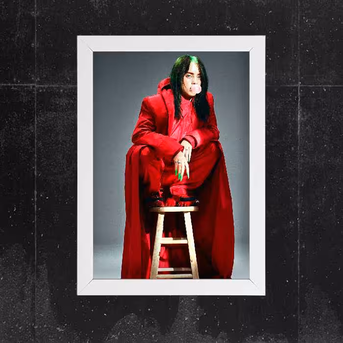 تابلو آرتیفن طرح billie eilish کد 129W مجموعه 2 عددی