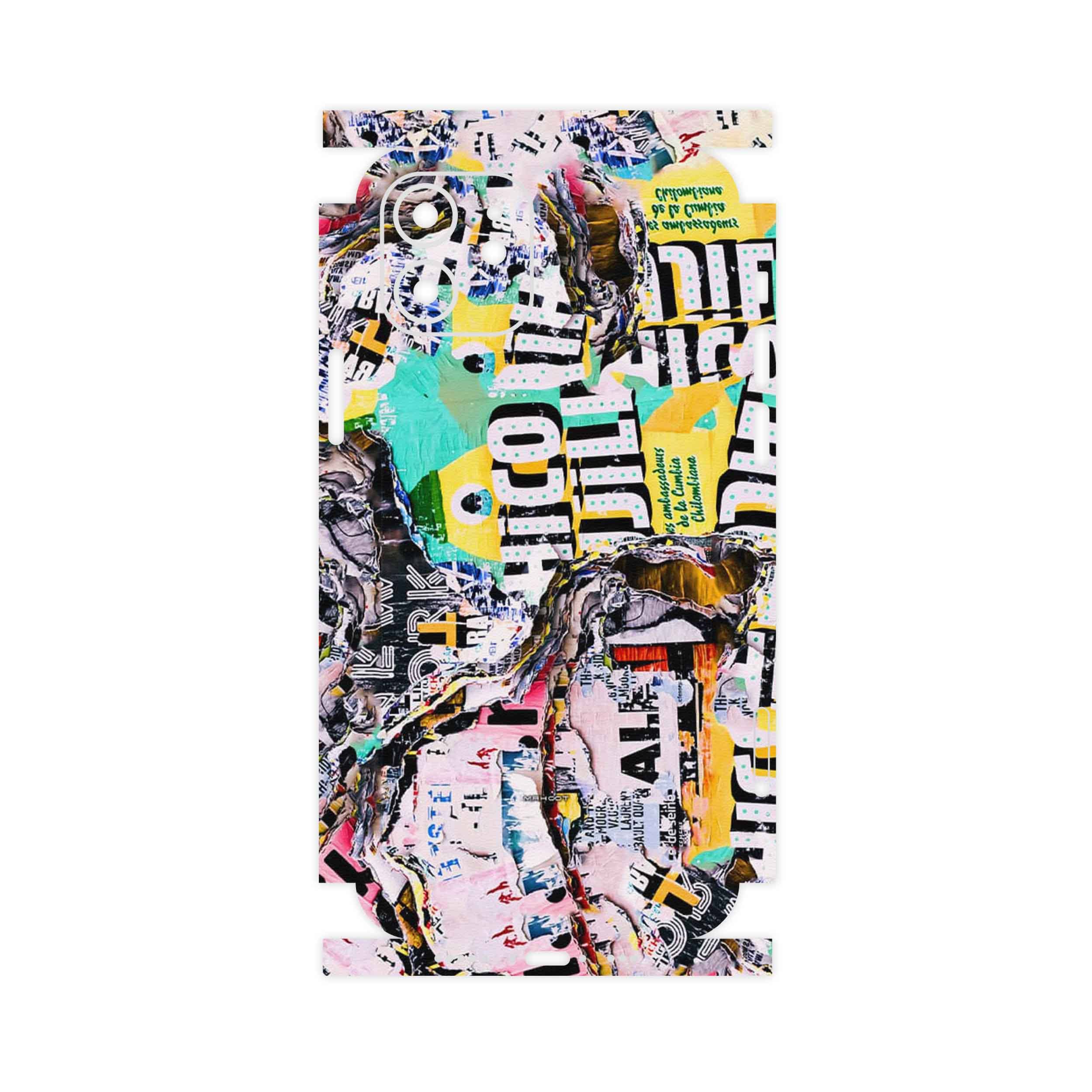 برچسب پوششی ماهوت مدل Collage of Teared Paper-FullSkin مناسب برای گوشی موبایل اپل iPhone 12