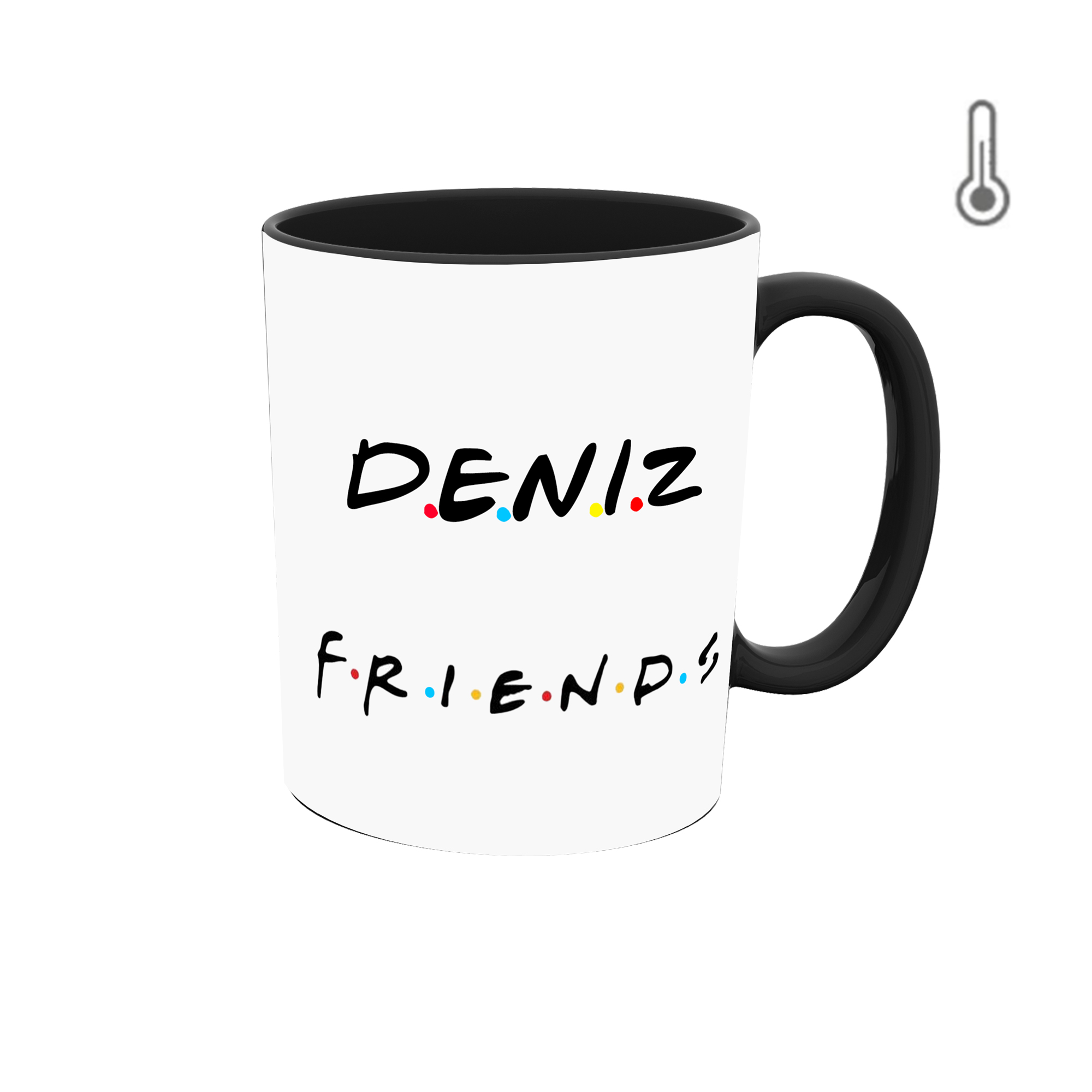 ماگ حرارتی طرح اسم دنیز مدل Friends