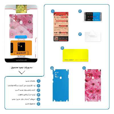 برچسب پوششی ماهوت مدل Full skin-Pink-Flower مناسب برای گوشی موبایل سامسونگ Galaxy M31