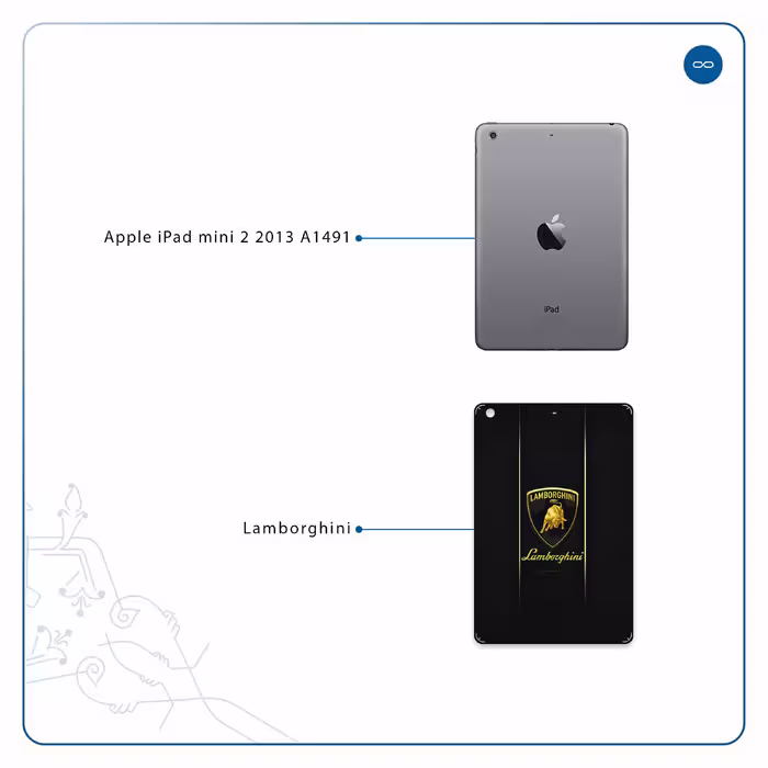 برچسب پوششی ماهوت مدل Lamborghini مناسب برای تبلت اپل iPad mini 2 2013 A1491