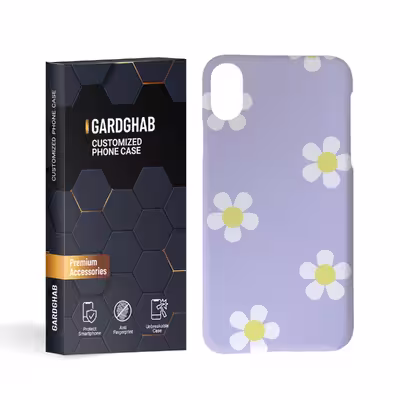کاور گارد قاب مدل گل مناسب برای گوشی موبایل اپل iphone x xs