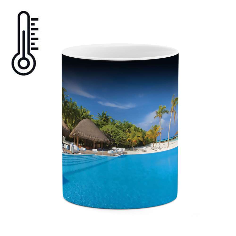 ماگ حرارتی طرح ویلا ساحلی مدل mgh03849