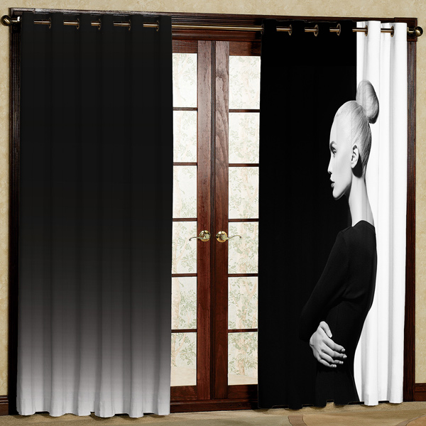 پرده مدل  دختر هازان پانچی کد 1 سایز 280x140 سانتی متر