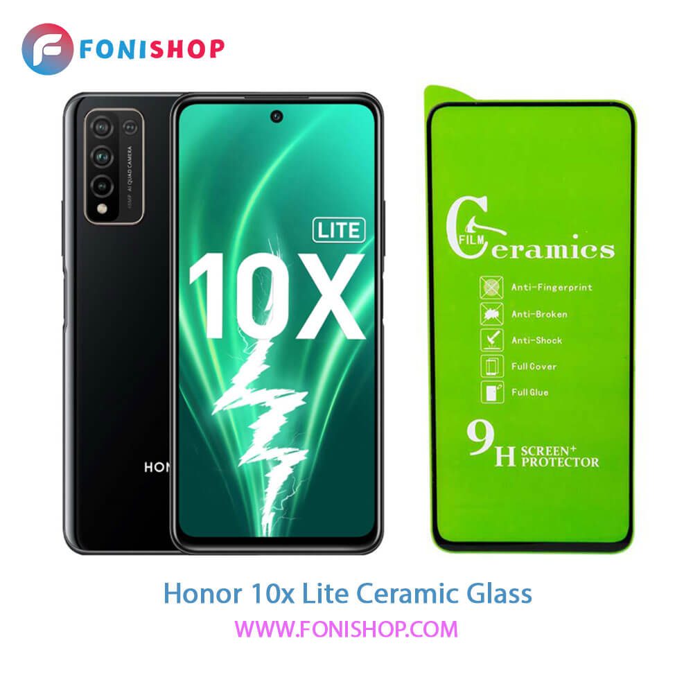 گلس محافظ صفحه نمایش سرامیکی هانر Honor 10x Lite
