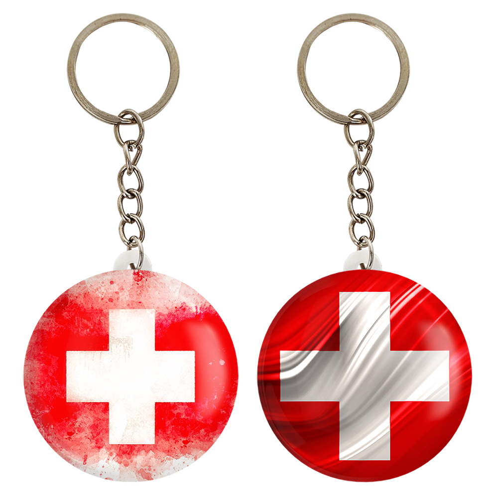 جاکلیدی خندالو مدل پرچم سوئیس کد 2042820417 مجموعه 2 عددی