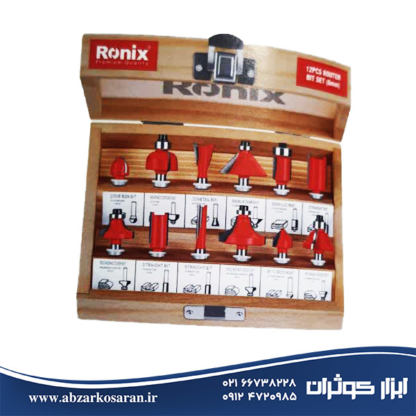 ست تیغ اورفرز 12 عددی رونیکس Ronix مدل RH-5341