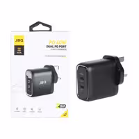 شارژر دیواری 40 وات فست و PD تک پورت جی بی کیو مدل HC-740 به همراه کابل شارژ Type-C