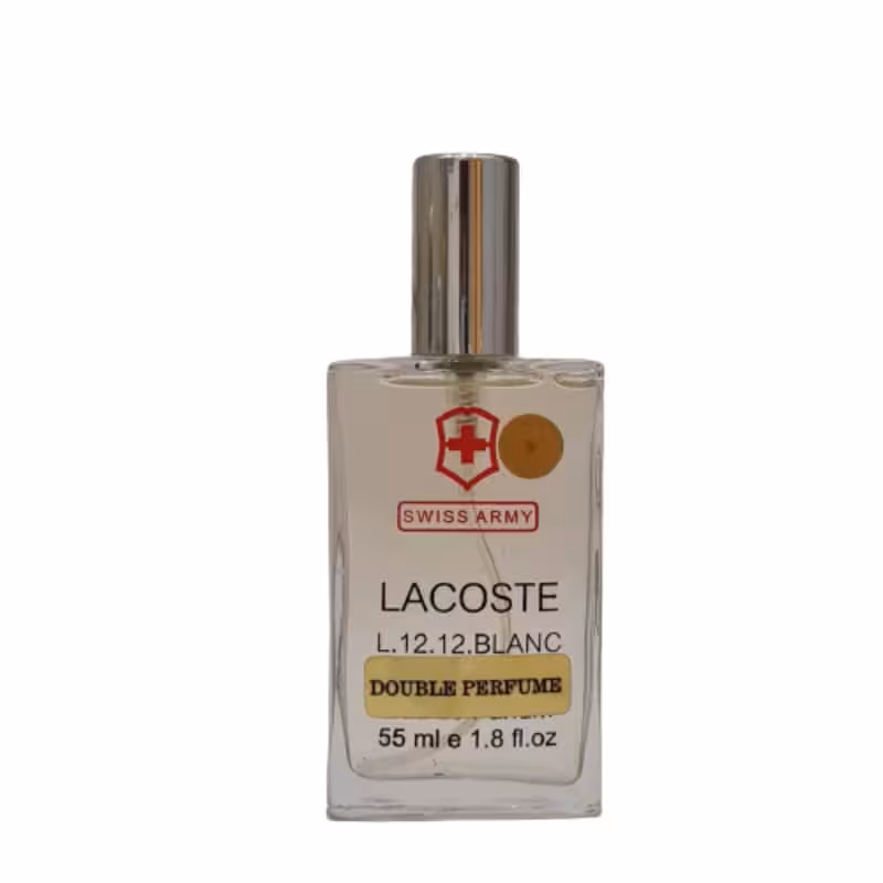عطر جیبی مردانه سوئیس آرمی مدل Lacoste L.12.12 Blanc حجم 55 میلی لیتر 