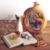 آیینه چوبی کارکیا طرح انار کد W26