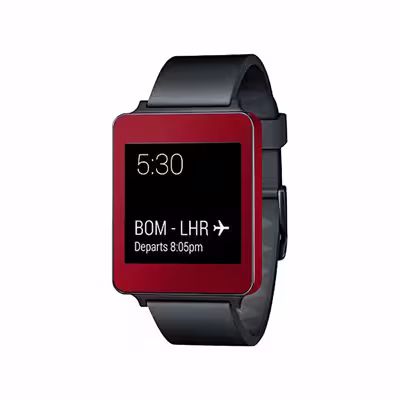 برچسب ماهوت طرح Matte Warm Red مناسب برای ساعت هوشمند ال جی G Watch