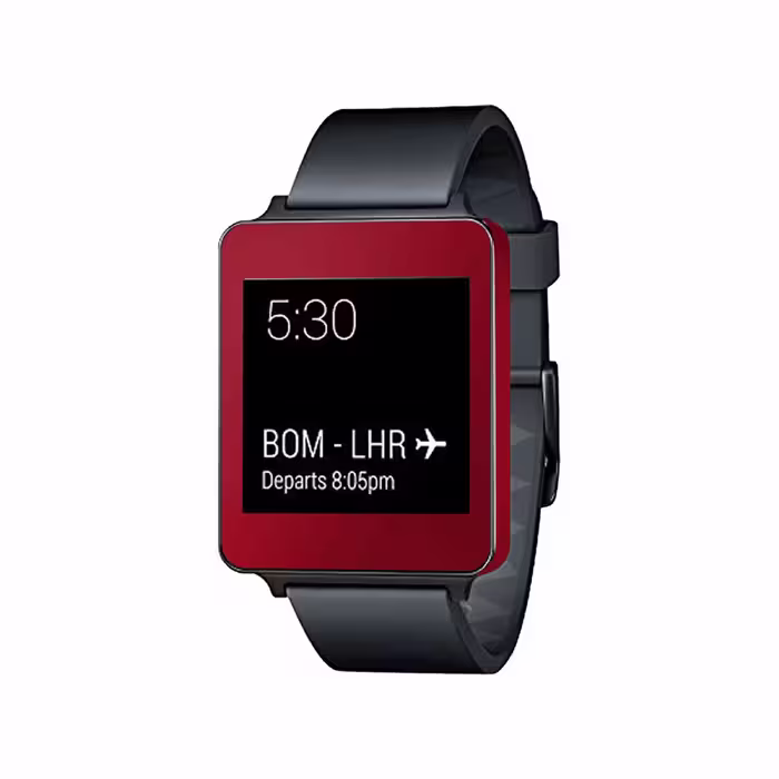 برچسب ماهوت طرح Matte Warm Red مناسب برای ساعت هوشمند ال جی G Watch