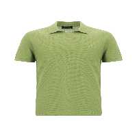 تی شرت یقه پولو سبز مردانه POLO YAKA SLIM FIT برش باریک الگوی گلدوزی شده Kiğılı