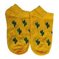 جوراب مدل بدون ساق طرح کاکتوس کوچولو