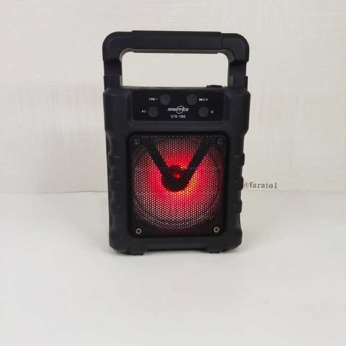 اسپیکر 4 اینچ بلوتوثی قابل حمل gts-1392 دارای رقص نور  و دسته تاشو