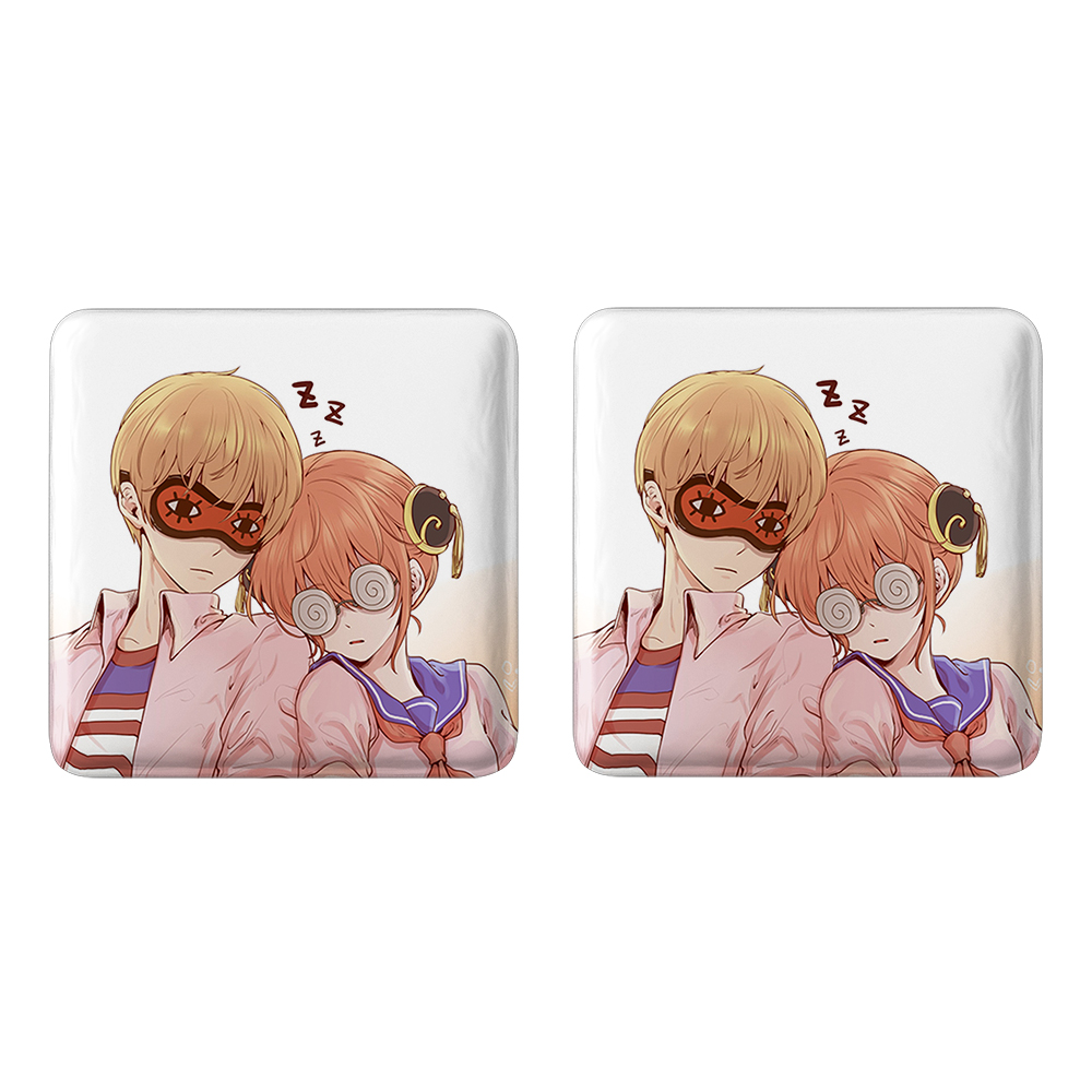 پیکسل خندالو مدل اوکیتا و کاگورا انیمه گینتاما کد 12935 به همراه مگنت